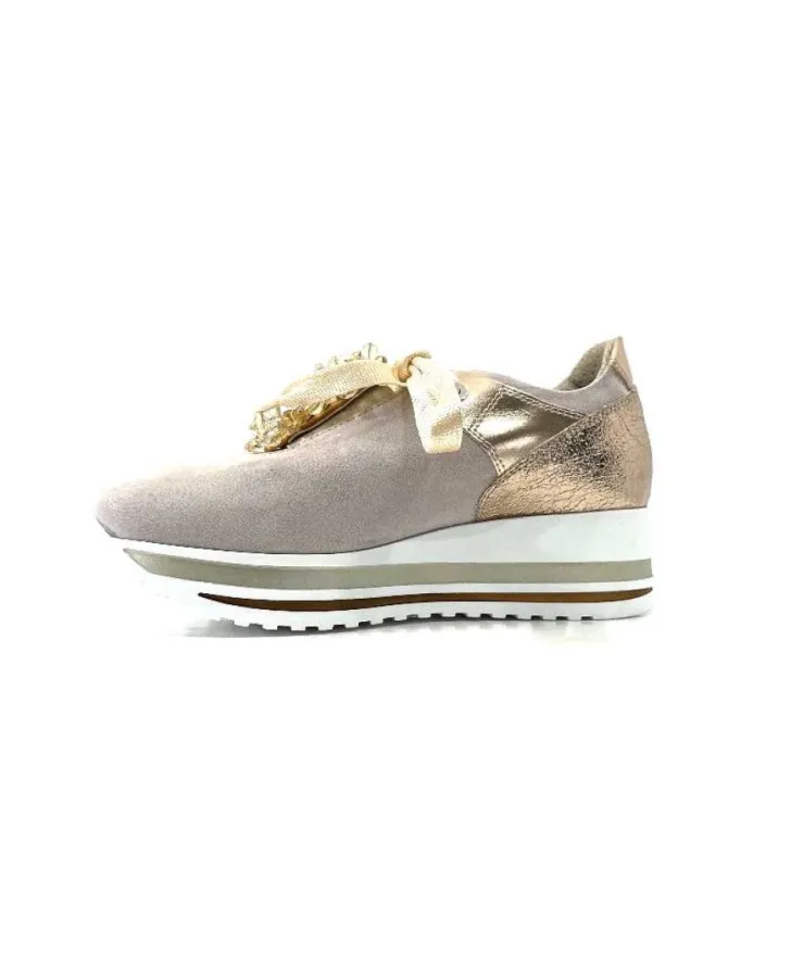 Ivoire0130a Ivoire 1A 4703 Nude*Femme Baskets