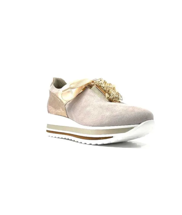 Ivoire0130a Ivoire 1A 4703 Nude*Femme Baskets