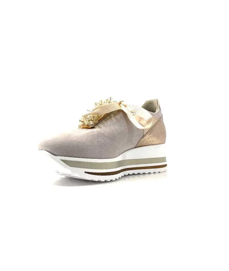 Ivoire0130a Ivoire 1A 4703 Nude*Femme Baskets