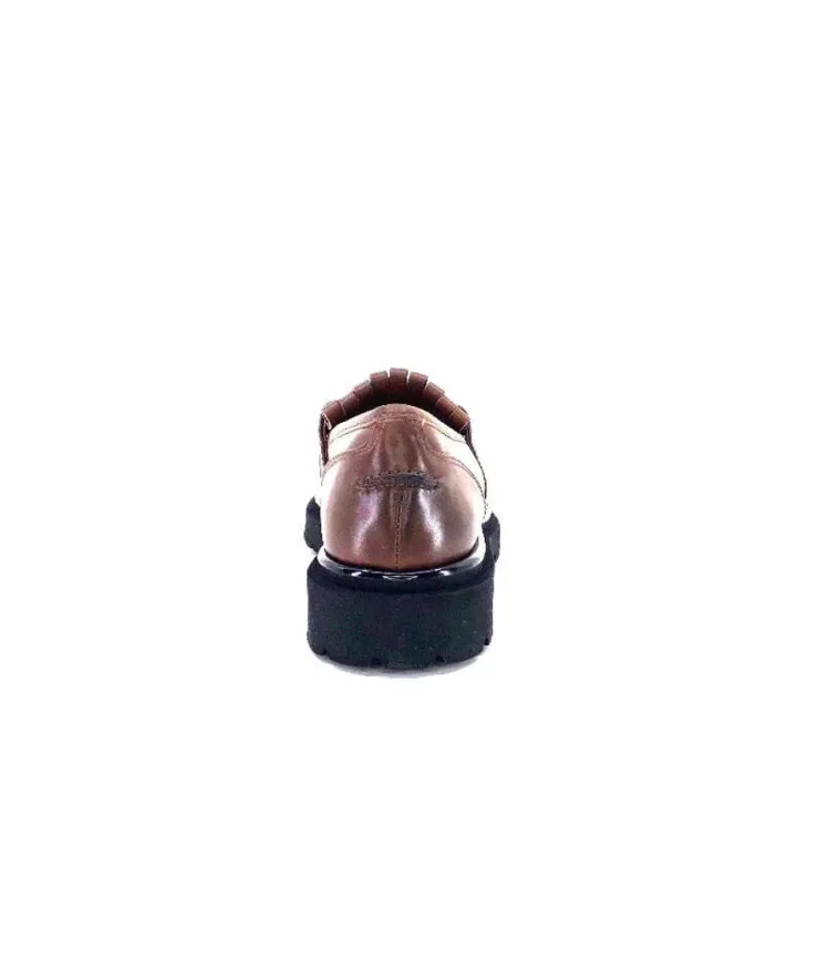 Ivoire0532 Ivoire A231 Cuir Marron*Femme Mocassins