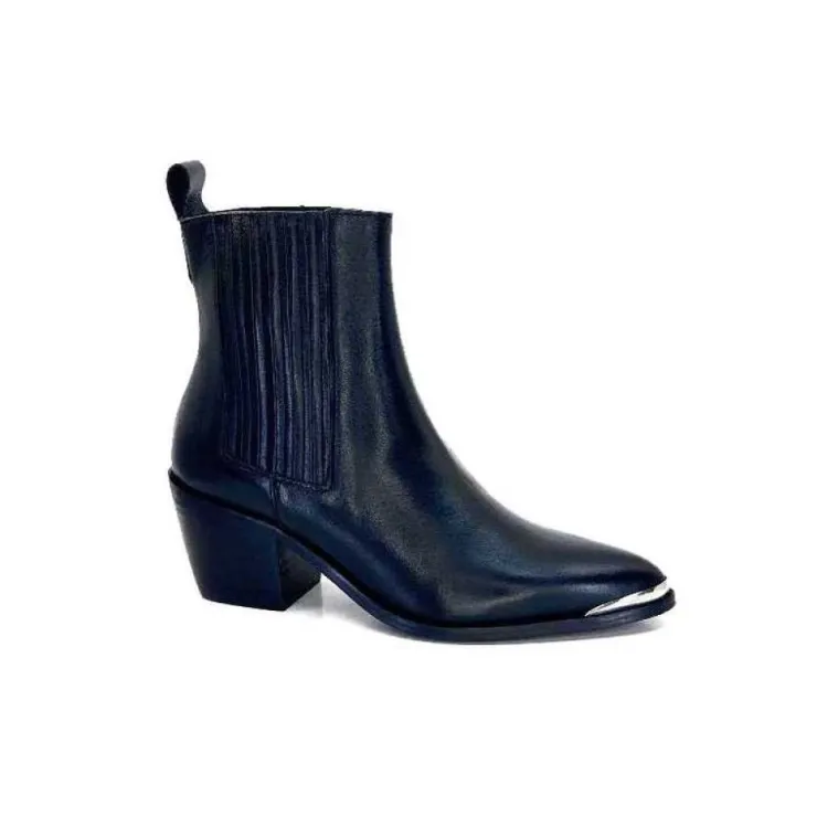 We Do Ivoire 99527A Cuir Noir*Femme Santiags