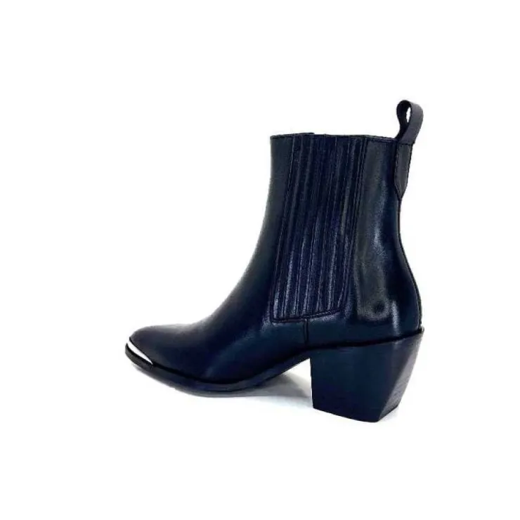 We Do Ivoire 99527A Cuir Noir*Femme Santiags