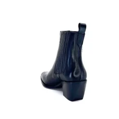 We Do Ivoire 99527A Cuir Noir*Femme Santiags