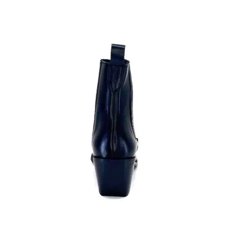 We Do Ivoire 99527A Cuir Noir*Femme Santiags