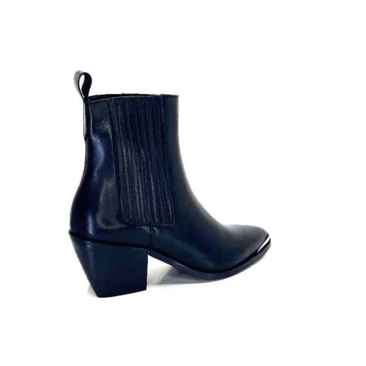 We Do Ivoire 99527A Cuir Noir*Femme Santiags