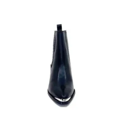 We Do Ivoire 99527A Cuir Noir*Femme Santiags