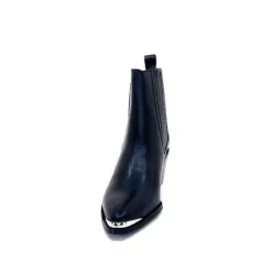 We Do Ivoire 99527A Cuir Noir*Femme Santiags