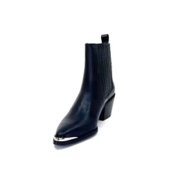 We Do Ivoire 99527A Cuir Noir*Femme Santiags