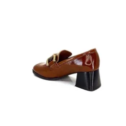 We Do Ivoire 11301A Cuir Vernis Marron*Femme Mocassins