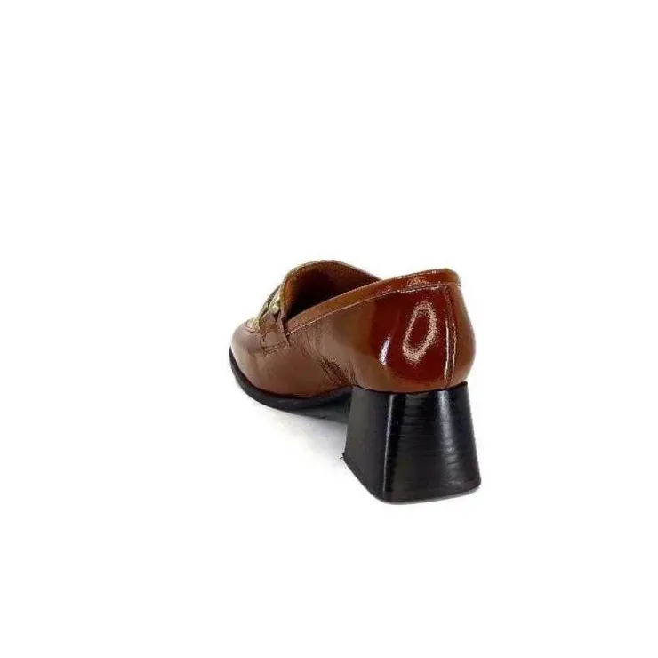 We Do Ivoire 11301A Cuir Vernis Marron*Femme Mocassins