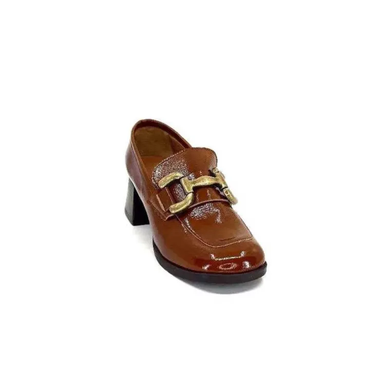 We Do Ivoire 11301A Cuir Vernis Marron*Femme Mocassins