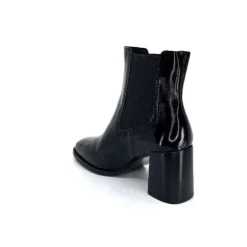 We Do Ivoire 99647A Cuir Vernis Noir*Femme Bottines