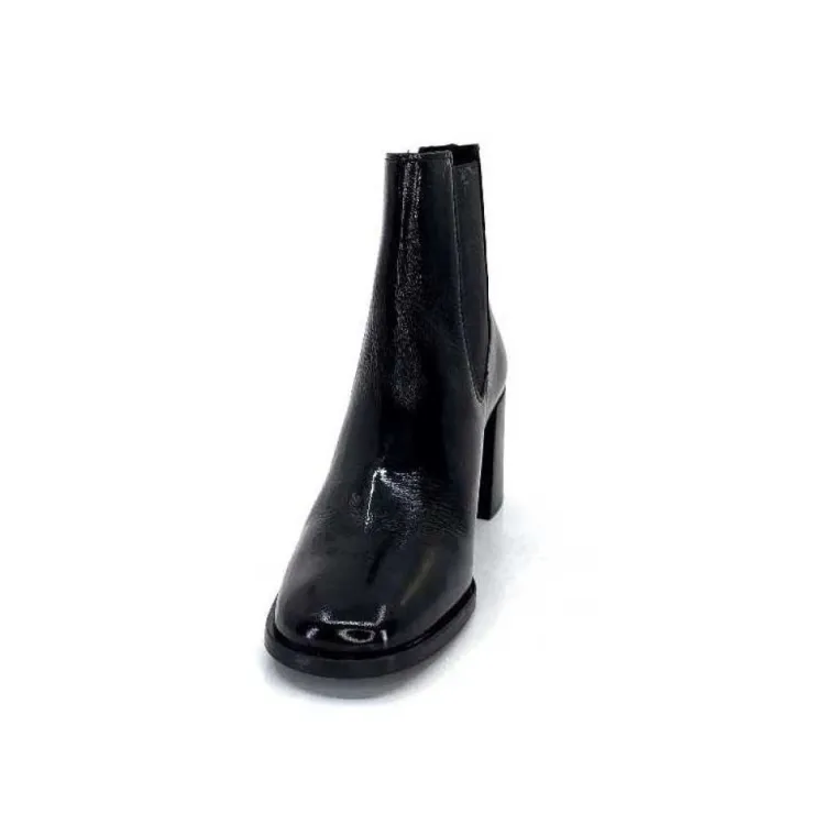 We Do Ivoire 99647A Cuir Vernis Noir*Femme Bottines