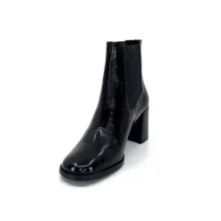 We Do Ivoire 99647A Cuir Vernis Noir*Femme Bottines