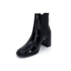 We Do Ivoire 99647A Cuir Vernis Noir*Femme Bottines