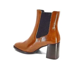 We Do Ivoire 99647A Cuir Vernis Ocra*Femme Bottines