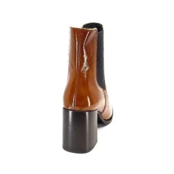 We Do Ivoire 99647A Cuir Vernis Ocra*Femme Bottines
