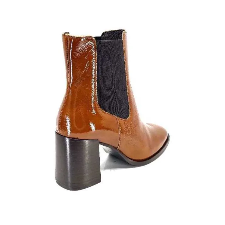We Do Ivoire 99647A Cuir Vernis Ocra*Femme Bottines