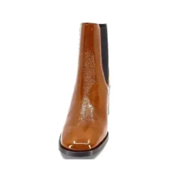 We Do Ivoire 99647A Cuir Vernis Ocra*Femme Bottines