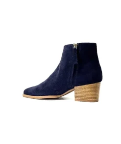 Ivoire0104a Ivoire A45151 Daim Bleu Marine*Femme Bottines Eté