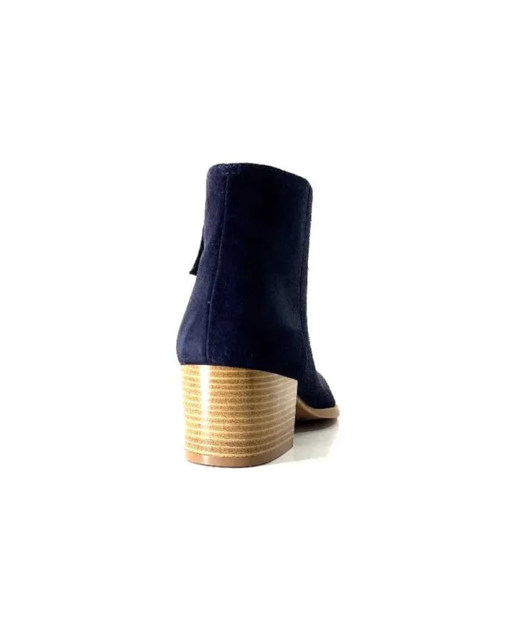 Ivoire0104a Ivoire A45151 Daim Bleu Marine*Femme Bottines Eté