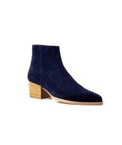 Ivoire0104a Ivoire A45151 Daim Bleu Marine*Femme Bottines Eté