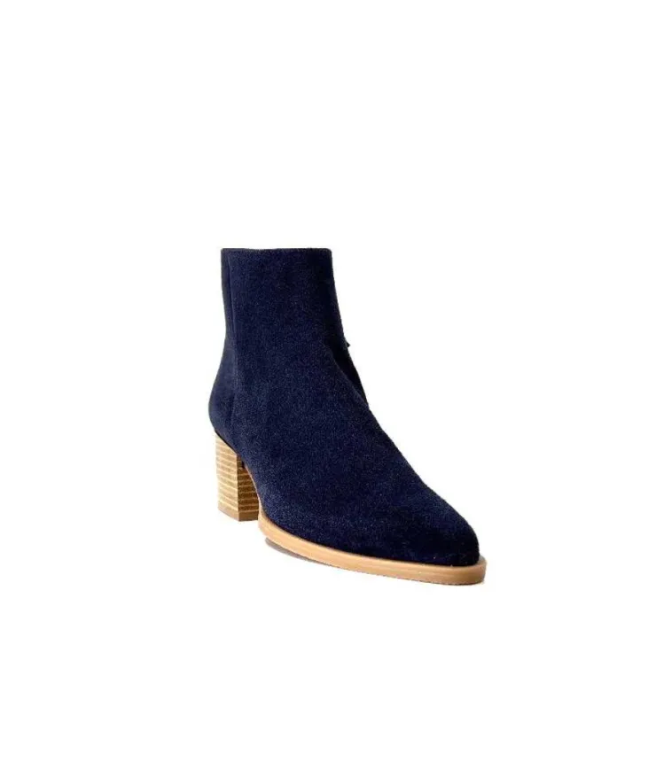 Ivoire0104a Ivoire A45151 Daim Bleu Marine*Femme Bottines Eté