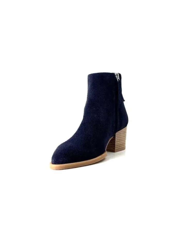 Ivoire0104a Ivoire A45151 Daim Bleu Marine*Femme Bottines Eté