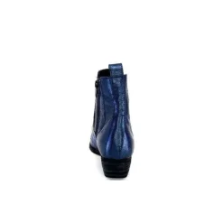 Ivoire0341a Ivoire Ar230 Cuir Metal Bleu Cobalt*Femme Santiags