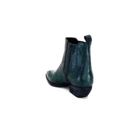 Ivoire0341a Ivoire Ar230 Cuir Metal Vert Bosco*Femme Santiags