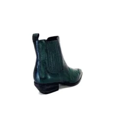 Ivoire0341a Ivoire Ar230 Cuir Metal Vert Bosco*Femme Santiags