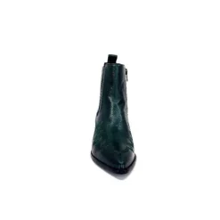 Ivoire0341a Ivoire Ar230 Cuir Metal Vert Bosco*Femme Santiags