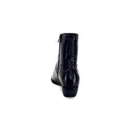 Ivoire0341a Ivoire Ar232 Cuir Noir*Femme Santiags