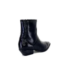 Ivoire0341a Ivoire Ar232 Cuir Noir*Femme Santiags