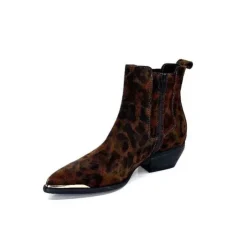 Ivoire0341a Ivoire Ar230 Daim Leo Moka*Femme Santiags