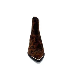 Ivoire0341a Ivoire Ar230 Daim Leo Moka*Femme Santiags