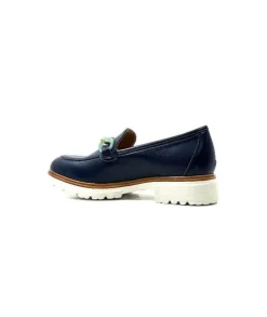 Ivoire0130a Ivoire 8B 4655 Cuir Marine*Femme Mocassins