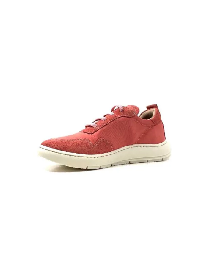 Ivoire0130a Ivoire 2B 4687 Textile Daim Corail*Femme Baskets