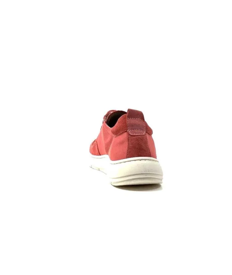 Ivoire0130a Ivoire 2B 4687 Textile Daim Corail*Femme Baskets
