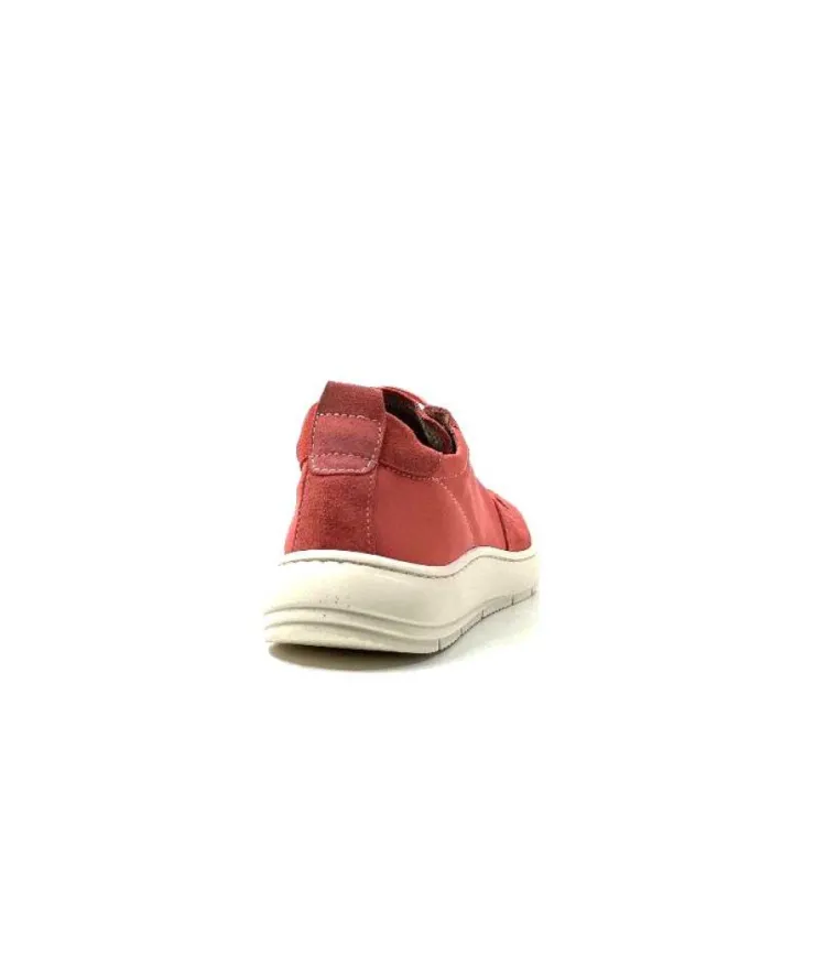 Ivoire0130a Ivoire 2B 4687 Textile Daim Corail*Femme Baskets