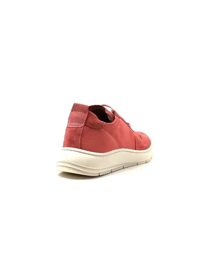 Ivoire0130a Ivoire 2B 4687 Textile Daim Corail*Femme Baskets