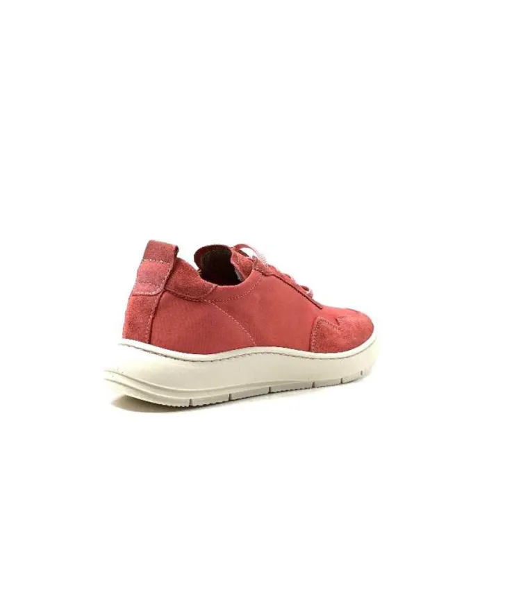 Ivoire0130a Ivoire 2B 4687 Textile Daim Corail*Femme Baskets