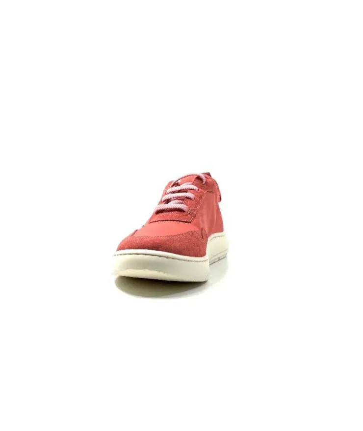 Ivoire0130a Ivoire 2B 4687 Textile Daim Corail*Femme Baskets