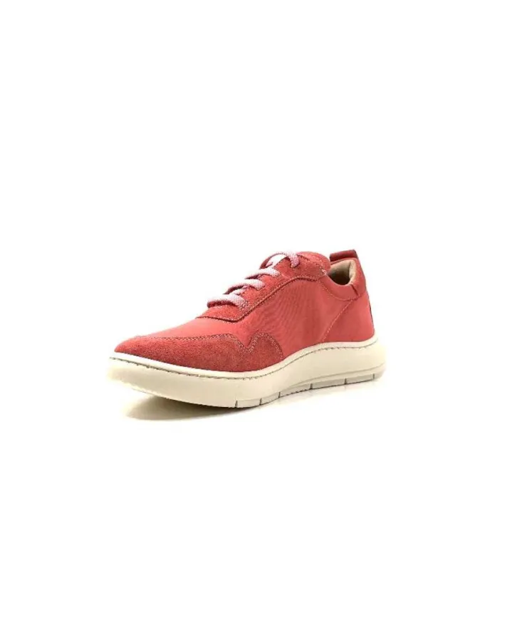 Ivoire0130a Ivoire 2B 4687 Textile Daim Corail*Femme Baskets