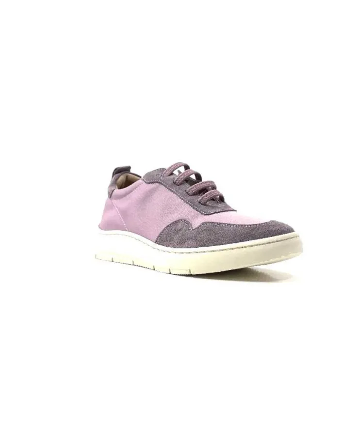 Ivoire0130a Ivoire 2B 4687 Textile Daim Lilla*Femme Baskets
