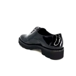 Ivoire0347b Ivoire B038 Cuir Vernis Noir*Femme Lacets