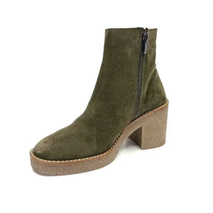 355-ivoire Ivoire B22302 Daim Kaki*Femme Bottines
