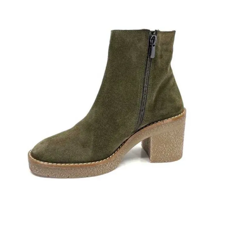 355-ivoire Ivoire B22302 Daim Kaki*Femme Bottines