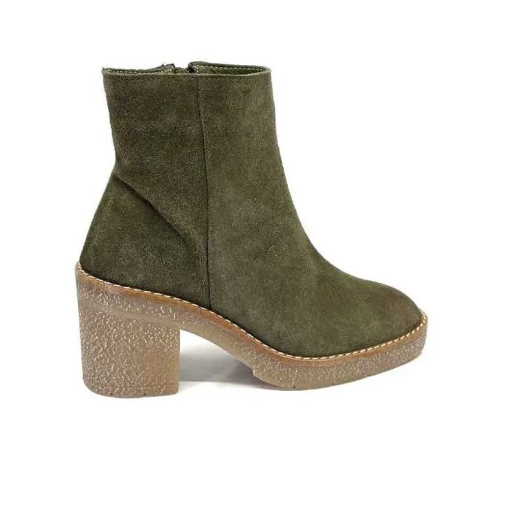 355-ivoire Ivoire B22302 Daim Kaki*Femme Bottines