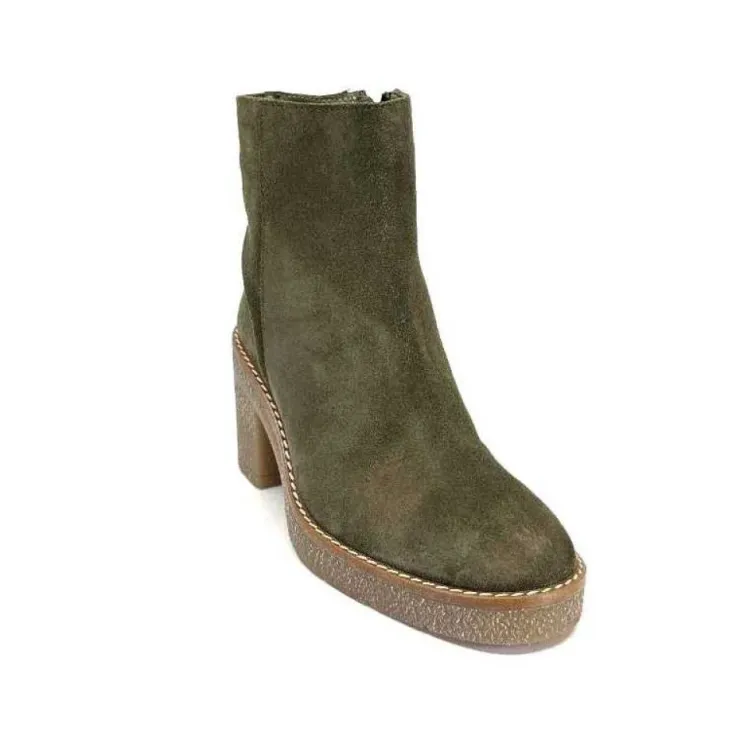355-ivoire Ivoire B22302 Daim Kaki*Femme Bottines